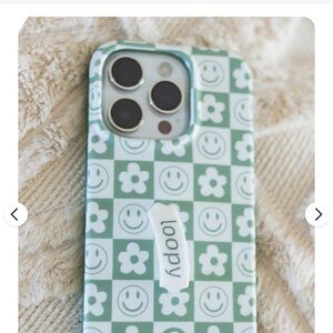 Loopy Case Checkered Green and White Phone Cover